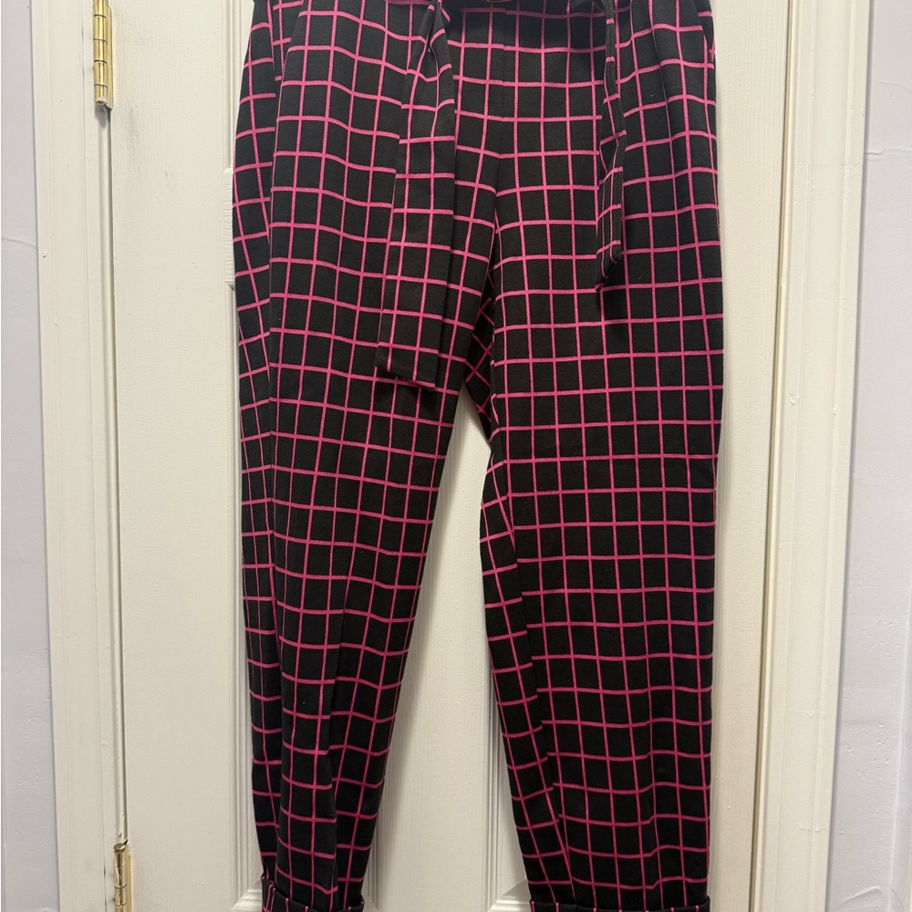 Black and Pink Checkered Women’s Pants